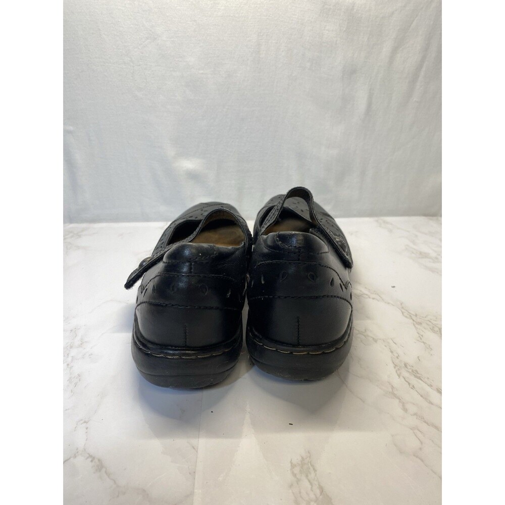 Rockport Black Leather Mary Jane style Slip On Shoe Flat Sz 10 - Picture 3 of 6